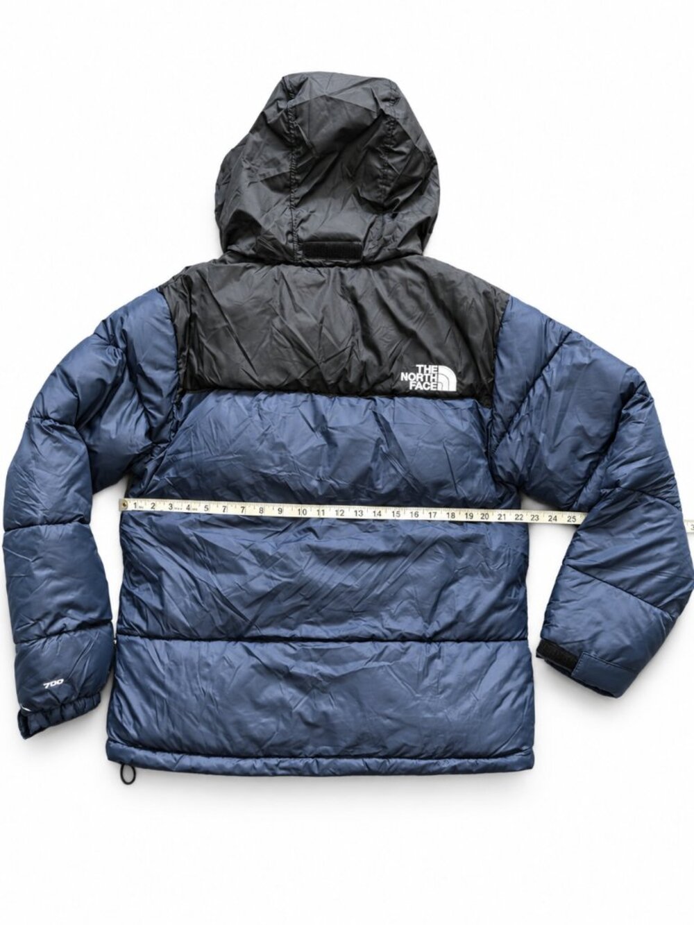 The North Face 700 Down Hooded Puffer Jacket Navy Black Men L NWT - Picture 3 of 7